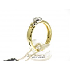 Salvini anello solitario oro giallo e bianco con diamante ct.0,18 ref. n58538